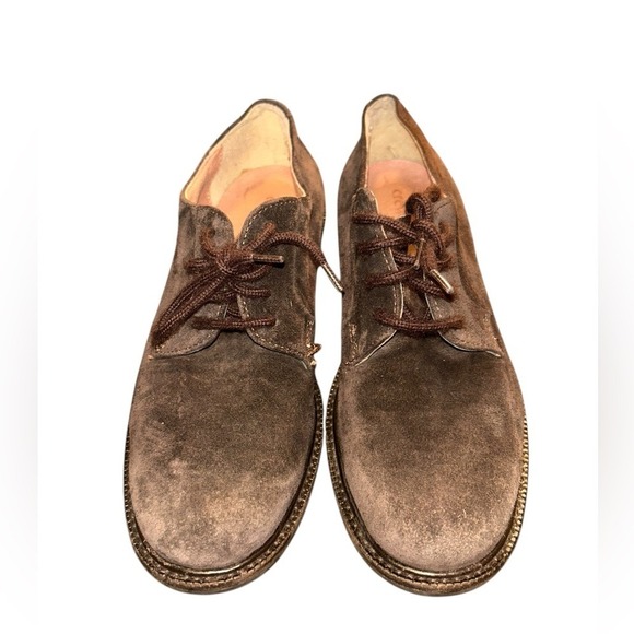 Crewcuts Brown Suede Lace Up Derby Shoes Kids Size K3 - Picture 2 of 6